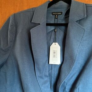 Universal Standard Blue Linen Blazer